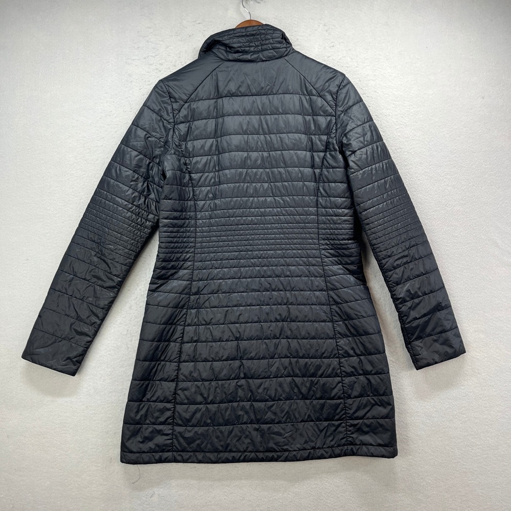 Patagonia Kai Lee Parka Jacket Womens M Black Puffer Quilted Insulated Long Coat View 4